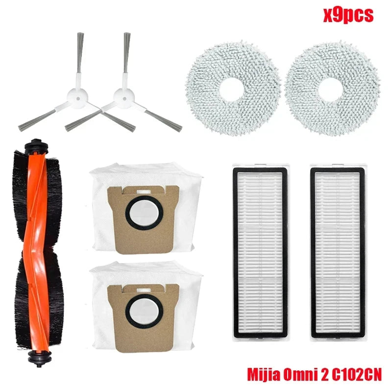 Compatible For Xiaomi Robot Vacuum X20+ / X20 Plus Replacement Parts Accessories Main Side Brush Hepa Filter Mop Cloth Dust Bag