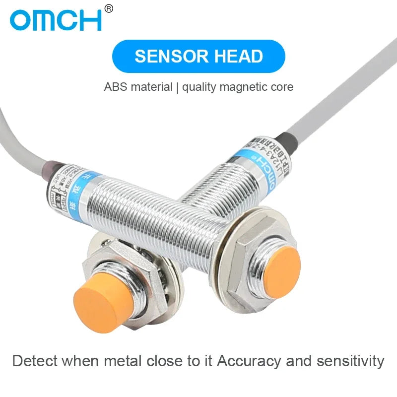 OMCH M8 M12 M18 M30 Inductive Proximity Switch Sensor Detection Distance 1/2 2/4 5/8 8/10mm NPN PNP NO NC DC 3-wire 6-36V
