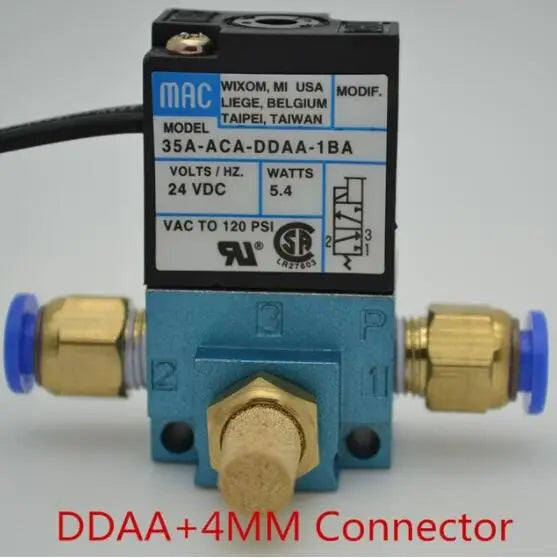 MAC 3 Port Electronic Boost Control Solenoid Valve 35A-ACA-DDBA-1BA 35A-ACA-DDFA-1BA 35A-ACA-DDAA-1BA With Brass