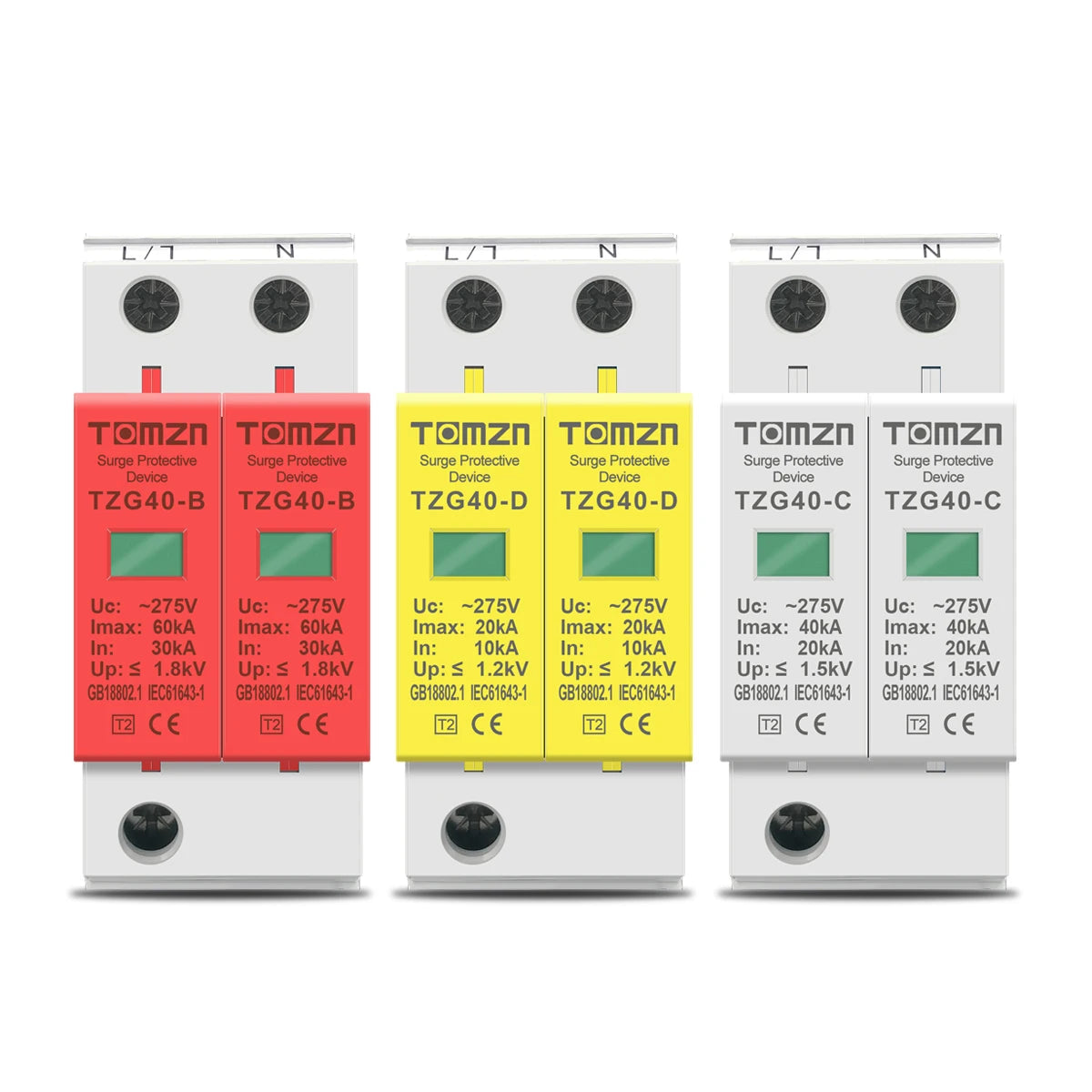 AC SPD 2P House Surge Protector protection Protective Low-voltage  Arrester Device