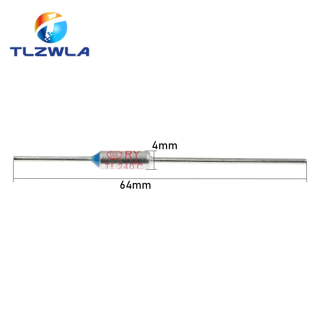 100Pcs TF Thermal Fuse RY 10A 15A 250V Temperature85C 100C 105C 100C 120C 130C 152C 165C 172C 185C 192C 200C 216C 240C 280C 300C
