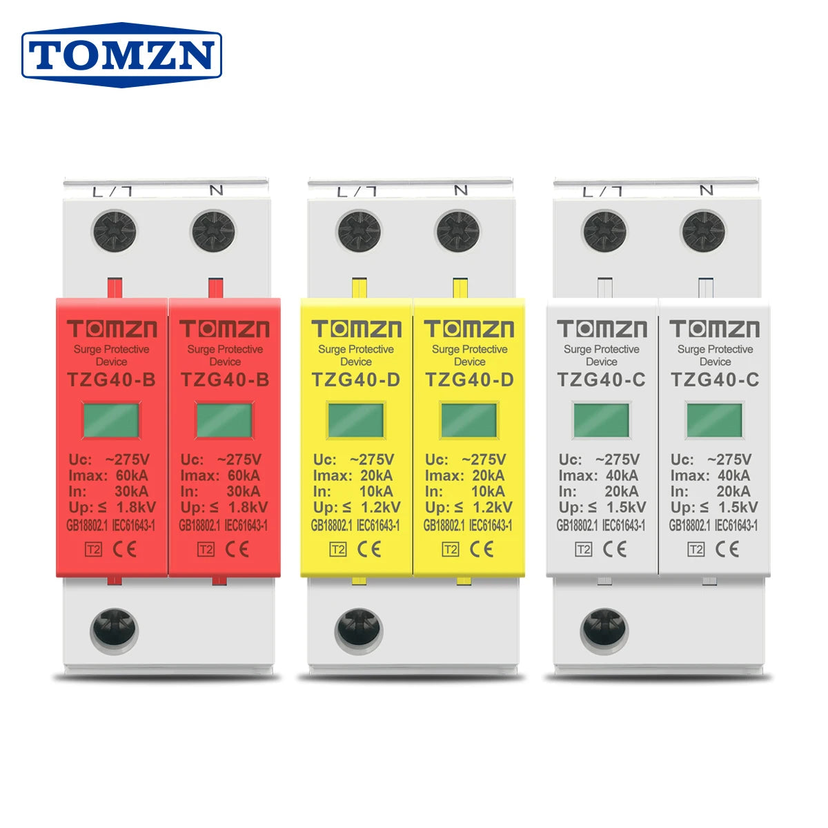 AC SPD 2P House Surge Protector protection Protective Low-voltage  Arrester Device