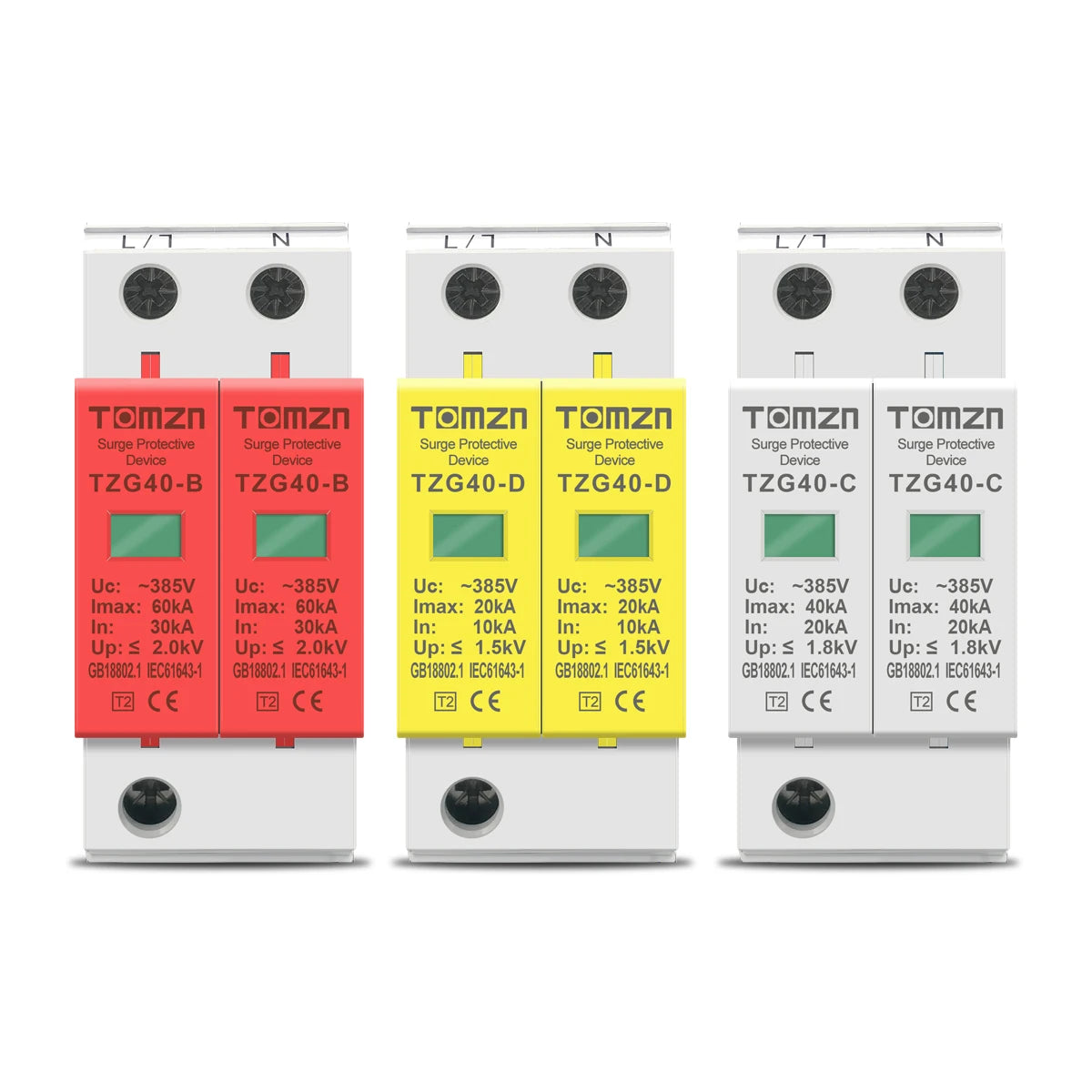 AC SPD 2P House Surge Protector protection Protective Low-voltage  Arrester Device