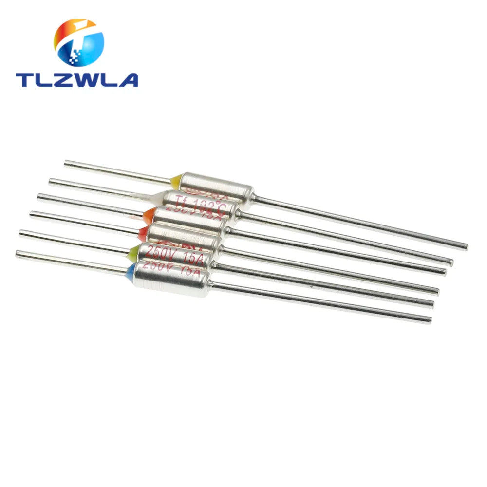 100Pcs TF Thermal Fuse RY 10A 15A 250V Temperature85C 100C 105C 100C 120C 130C 152C 165C 172C 185C 192C 200C 216C 240C 280C 300C