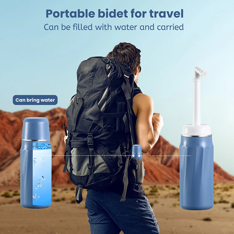400ml Portable Bidet Spray Handheld Travel Bidet  Personal Cleaner Hygiene Bottle Spray shower Washing Baby Butt Flushing Device