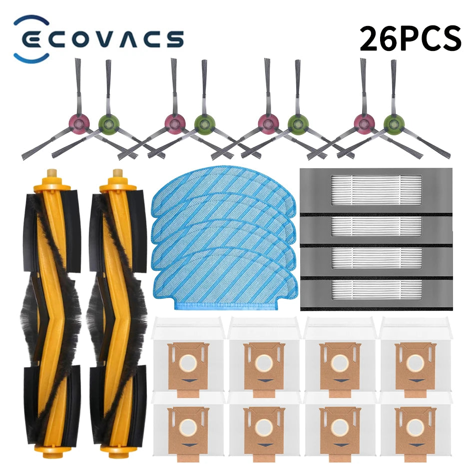 ECOVACS Deebot T8 AIVI T9 AIVI N8 Pro AIVI N9 N10 N10 Plus Accessories Main brush, side brush, filter, dust bag,Hepa Filter