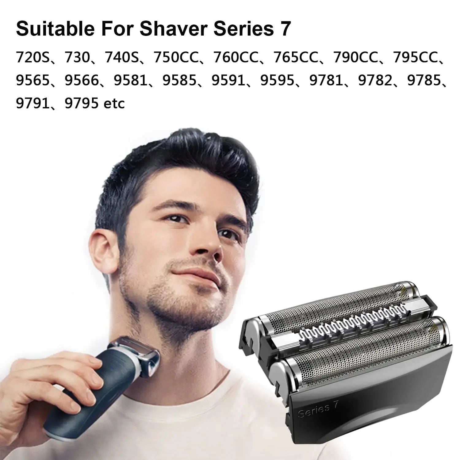 70B Replacement Head for Braun Series 7 electric shaver 720, 720s-3, 720s-4, 720s-5 720, 730,790cc-3, 790cc-4, 790cc-5, 795cc-3