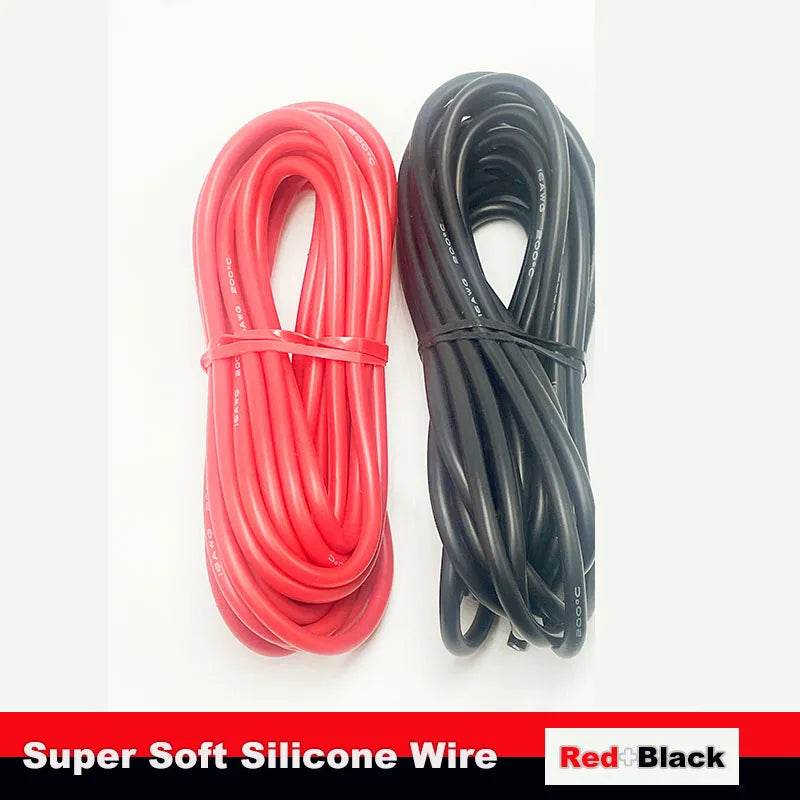 8awg 10awg 12awg 0.08mm Tinned Copper Wire 14awg 16awg 18awg 20awg 22awg 24/26/28awg Flexible Silicone Wire for RC Cars, Drones