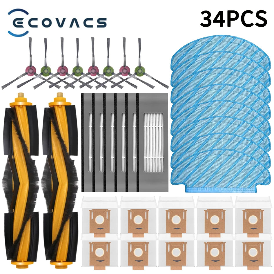 ECOVACS Deebot T8 AIVI T9 AIVI N8 Pro AIVI N9 N10 N10 Plus Accessories Main brush, side brush, filter, dust bag,Hepa Filter