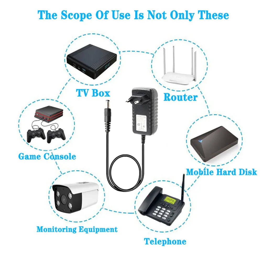 12V 18V 19V 22V 24V 25V 26V 27V 30V 36V 1A 1000MA Robot Vacuum Cleaner Power Cord Charger Power Adapter