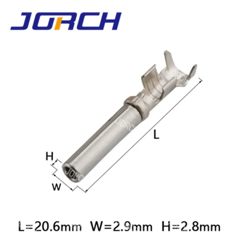 50pcs DT Deutsch Auto Crimp Terminal Connectors Pins 1062-16-0122 / 1060-16-0122 For Car Engine 14-20 AWG