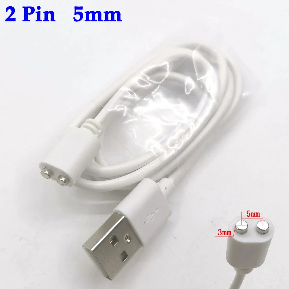 2 Pin Magnetic Charging Cable 5mm center spacing Magnet Suctio USB Power charger for Beauty instrument Smart device