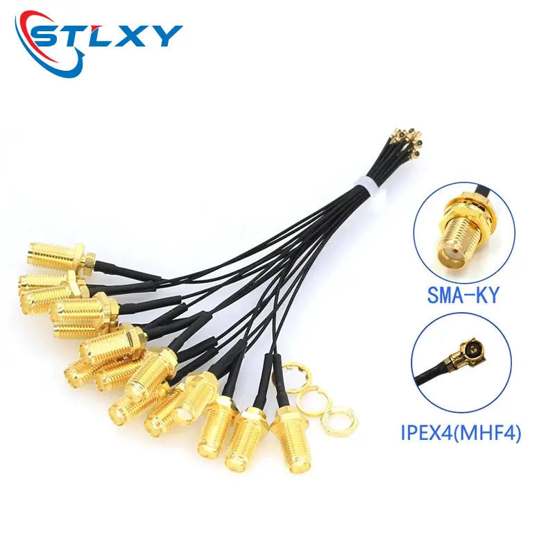 5Pcs SMA Connector Cable Female to IPEX4 IPX4 MHF4 to SMA Female RF0.81 Antenna RG0.81MM Cable Assembly RP-SMA-K